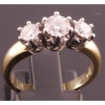 18ct 3 Stone Diamond Ring  SOLD